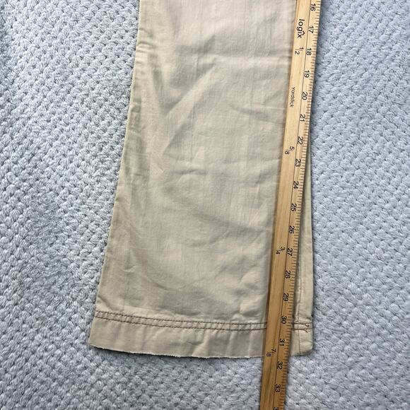 Y2K Abercrombie & Fitch Womens Utility Cargo Flare Pants Khaki Preppy Chino Sz 2 - Picture 5 of 16